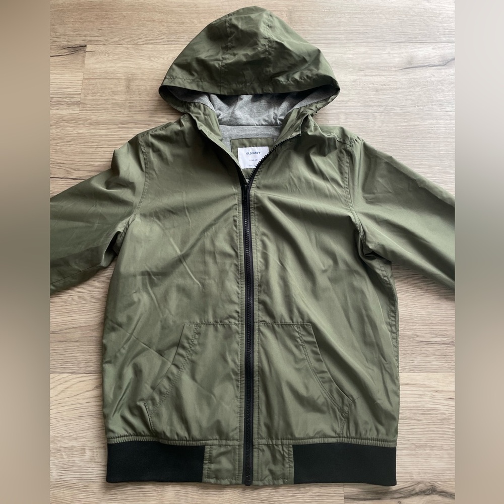 NEW | Old Navy | Army Green Lightweight Jacket | Windbreaker for Boys | L(10-12) - Picture 4 of 8